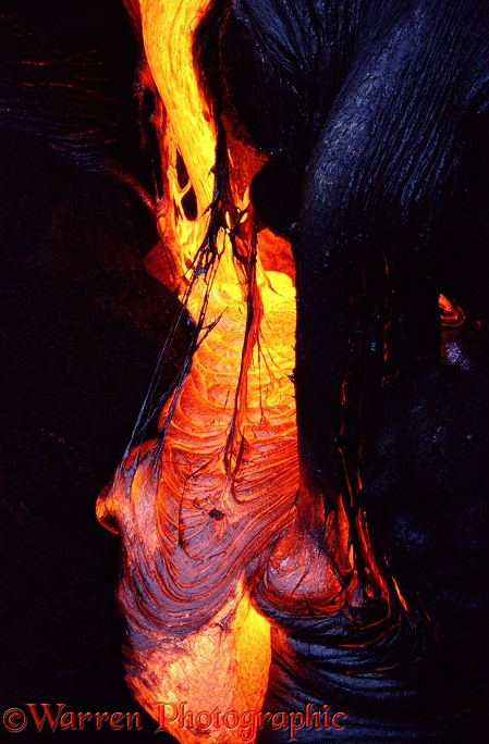 Molten Lava pouring.  Hawaii