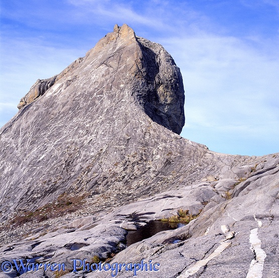 Granite monolith at Mt. Kinabalu.  Borneo