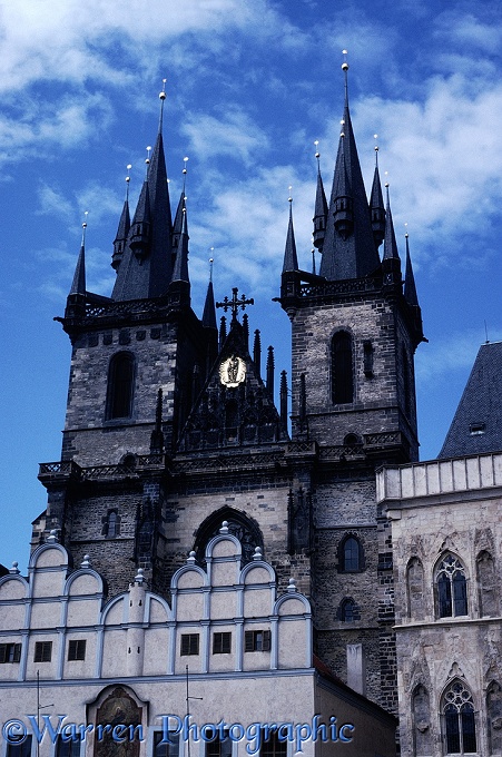 Cathedral in Prague.  Czechoslovakia