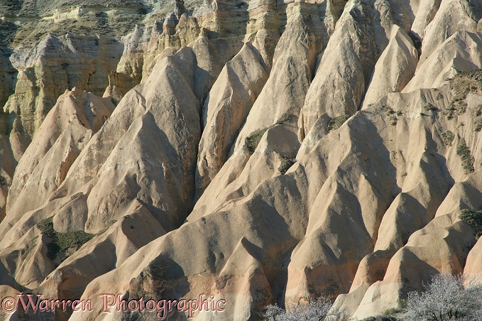 Eroded volcanic tuff.  Kapadokia, Turkey