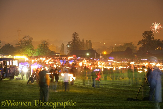 Torch-light procession.  Surrey, England