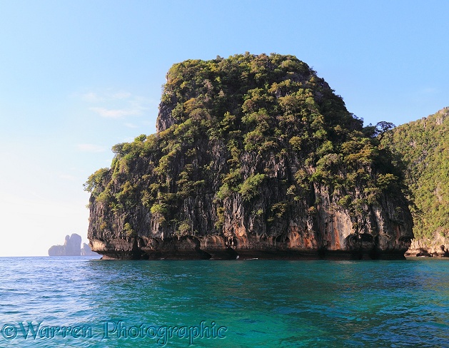 Limestone islands and cliffs.  Koh Phi Phi, Thailand