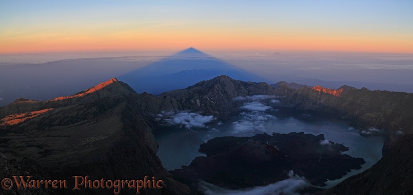 Rinjani summit at sunrise.  Lombok, Indonesia