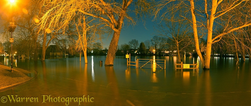 Wraysbury flooding, February 2014.  Buckinghamshire, England