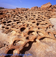 Patterns in solid granite rock