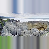 The Pancake Rocks panorama