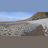 Limestone rocky beach