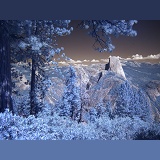 View of Half Dome in near infrared