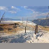 Travertine limestone terraces