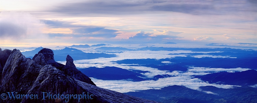 Mt. Kinabalu panorama.  Borneo