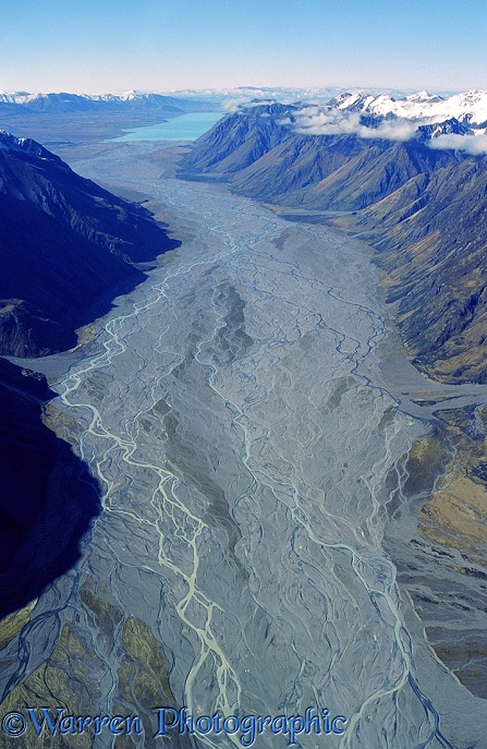 Glacier moraine in the New Zealand Alps