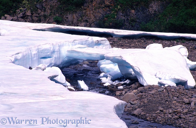 Ice in a river.  Yukon, Canada