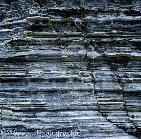 Layered rocks in Norway.  Norway