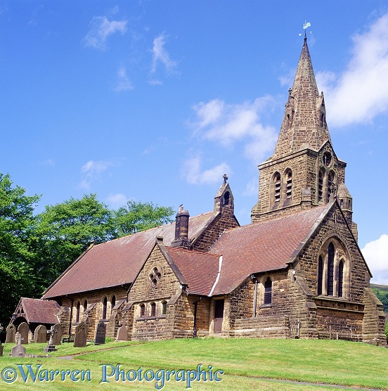 Church at Edale.  Derbyshire, England