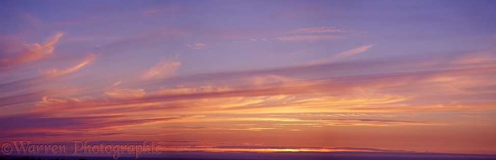 Sunset.  Lundy Island, England