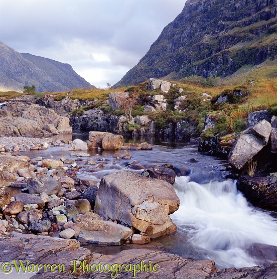 Highland stream.  Glen Coe, Scotland