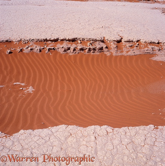 Sand and dry mud.  Namibia