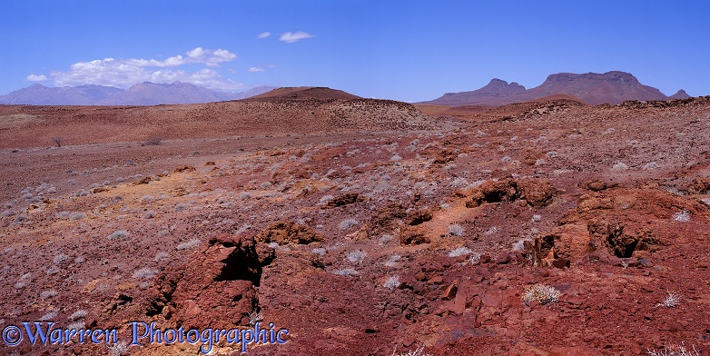 Red volcanic rocks.  Namibia