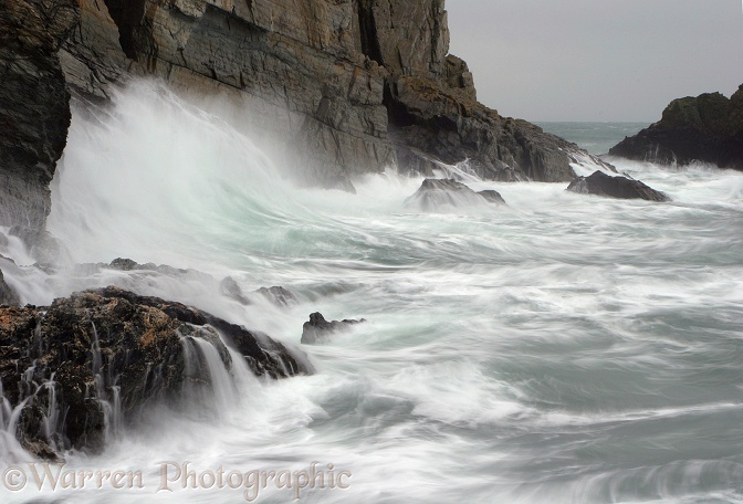 Waves on a rocky shore