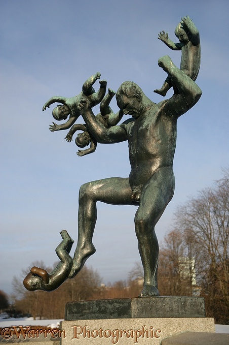 Bronze sculpture.  Oslo, Norway