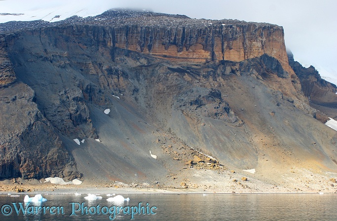 Volcanic scenery of Brown Bluffs.  Antarctica