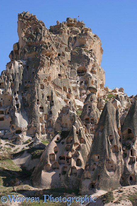 Troglodyte dwellings.  Kapadokia, Turkey