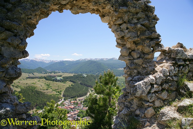 Ancient ruins.  Abruzzo National Park, Italy