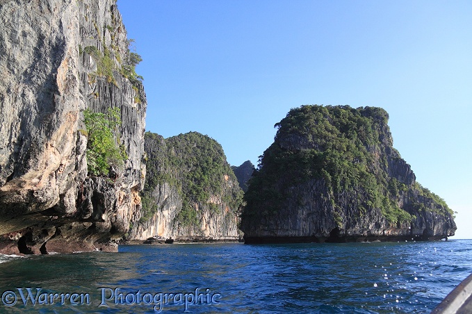Limestone cliffs.  Koh Phi Phi, Thailand