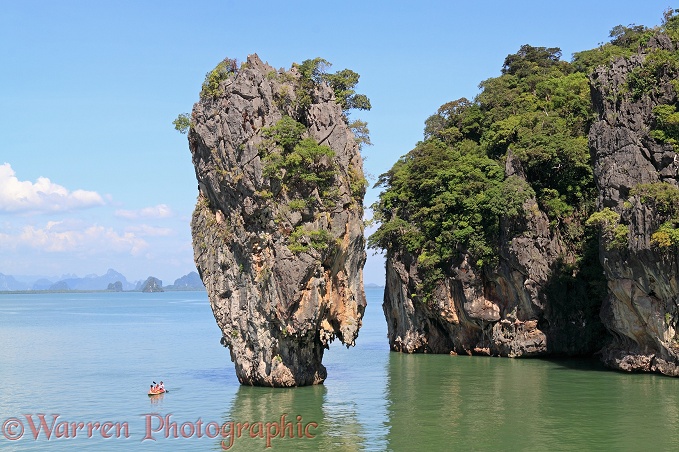 Ko Tapu limestone pinnacle islet.  Phang Nga Bay, Thailand