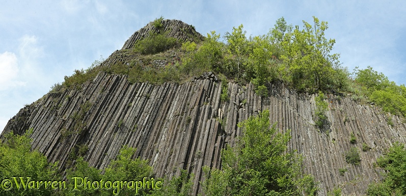 Columnar basalt.  Usson, France