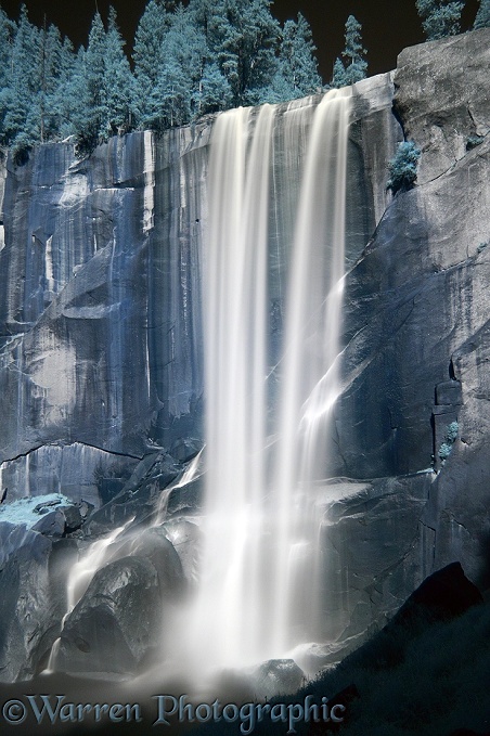 Vernal Falls in near infrared.  Yosemite, California, USA