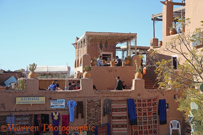 Busy restaurant in Ouarzazate.  Morocco