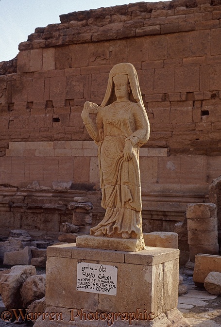 Ancient Assyria: statue within the temple at Hatra (al-Hadr) northern Iraq, 2nd Century BC