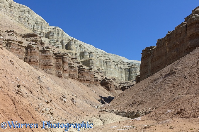 Colourful rocks at Aktau Mountains, Altyn Emel National Park.  Kazakhstan