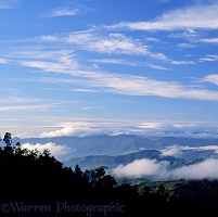 Clouds and mountains near Mt. Kinabalu