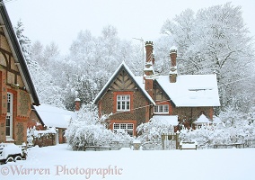 Warren House, with heavy snow, 2 February 2009