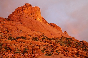Spitzkoppe at sunset