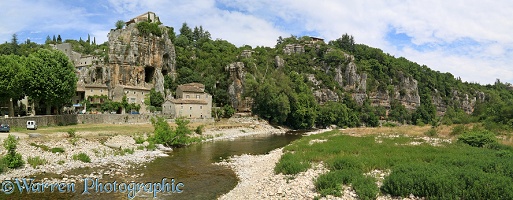 River and rocky outcrops