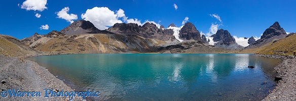 Ch'iyar Quta Lake panorama, Bolivia