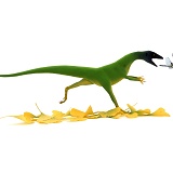 Compsognathus chasing a dragonfly