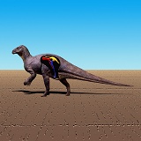 Iguanodon cut away sand 3D R