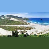 Sandfly Bay panoramic view