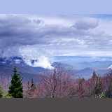 Blue Ridge Mountains with low cloud