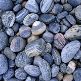 Beach-worn pebbles