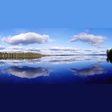 Reflected clouds panorama