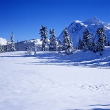 Highwood Lake and Mt. Shuksan - Winter