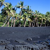 Black sand beach