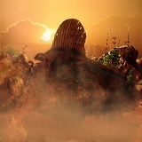 Dimetrodon at sunset