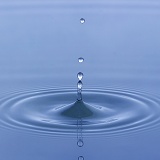 Water drop forming spike