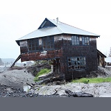 House, wrecked by volcanic ash